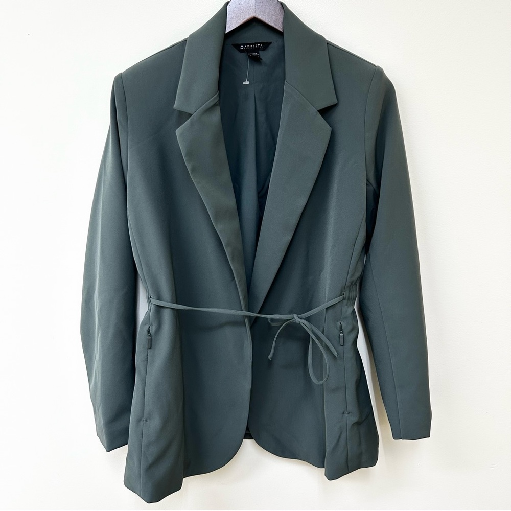 Athleta Endless Primatwill Blazer Green